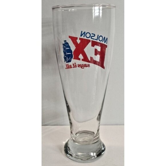 Molson Ex Vintage Rare Tall Beer Glass 19 oz / 0.5 L / 1 Pint - Picture 3 of 5